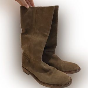 BRUNELLO CUCINELLIxGUNEX Brown Suede Mid-calf Boots